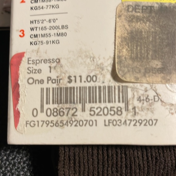 💃NWT Hue & DKNY Women's Tights - Black/Plum/Brown - Picture 11 of 11